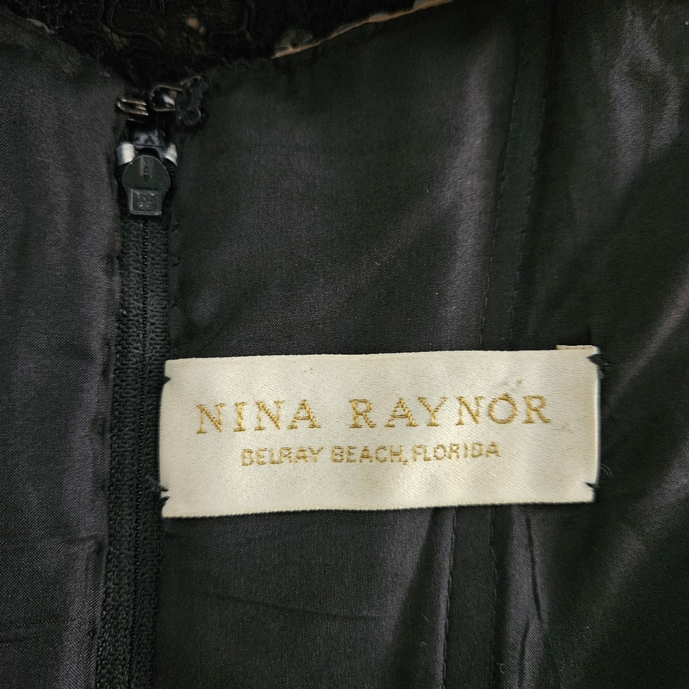 Nina Raynor Black Lace Maxi Dress XS Strapless Formal Evening Gown Goth Glam - Picture 2 of 16